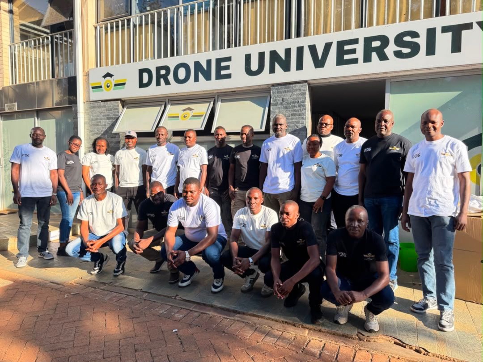 Drone University training cohort outside the institution